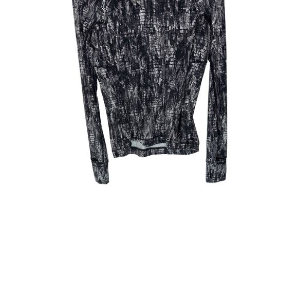 Lululemon Shirt Black White Long Sleeve Gym Workout Active Crewneck Size 4 - Picture 4 of 12